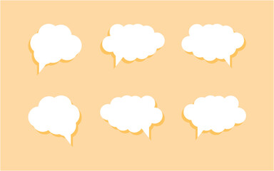 Pack of speech bubble design illustration