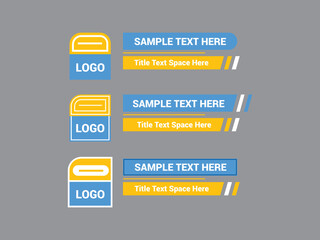 Vector Lower Third for Television News Bar Design Template, Lower Third News and Video Bars Set