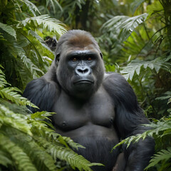 Obraz premium a gorilla in the jungle