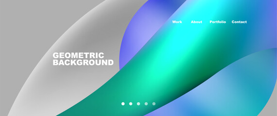 Dynamic flowing shapes concept design composition. Vector Illustration For Wallpaper, Banner, Background, Card, Book Illustration, landing page