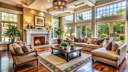 Beautiful Living room Architecture Stock Image