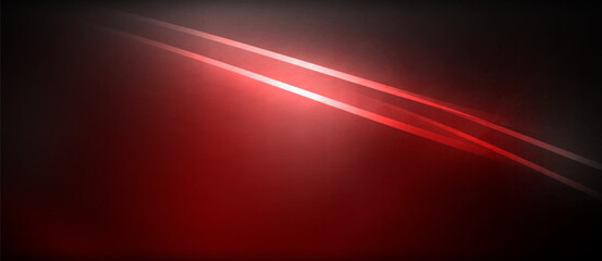 Fototapeta premium Neon glowing circle rays, light round lines in the dark, planet style neon wave lines. Energetic electric concept design for wallpaper, banner, background