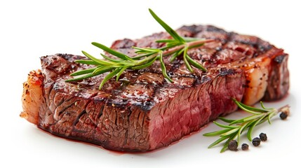 High-resolution close-up of a fresh Porterhouse steak, focusing on the distinct flavor and texture, ideal for different culinary techniques, isolated for clarity