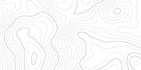 Fototapeta premium Abstract black and white wavy topography map background. Topography relief and topographic map wave line background. Vector illustration.