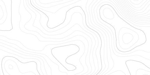 Abstract black and white wavy topography map background. Topography relief and topographic map wave line background. Vector illustration.