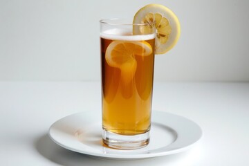 Bubbly Apple Cider Shandy with Sparkling Cider and Lemon Twist