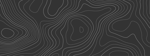 Abstract wavy topographic map. Abstract wavy and curved lines background. Abstract geometric topographic contour map background.	
