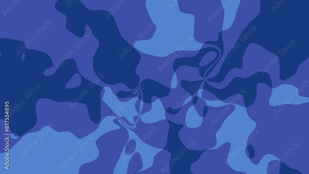 Poster abstract blue-purple turbulent psychedelic background - with turbulent swirling shapes and rotating 