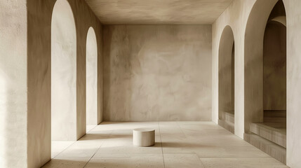 Subtle Zen wallpaper featuring minimalist geometric arches