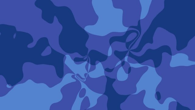 Abstract blue-purple turbulent psychedelic background - with Turbulent Swirling Shapes and Rotating Amorphous Patterns