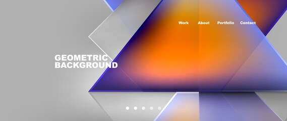 Gradient triangle geometric minimal wallpaper