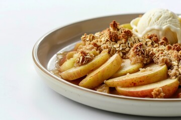 Baked Apple Crisp with Golden Brown Oat Topping
