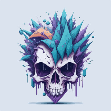 Traverse the realm of the supernatural, where a macabre devil skull lies encased in frozen time, bewitching all who dare to gaze upon it.