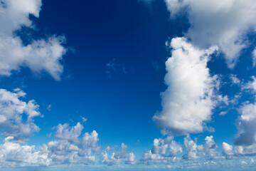 A blue sky with clouds