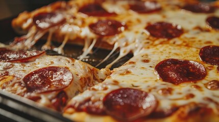  frozen pizza being pulled out of the oven, 