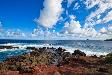 black lava beach in hawaii