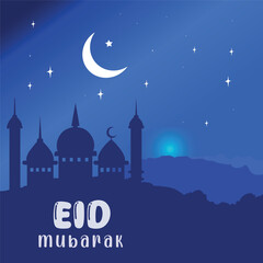Eid mubarak islamic greetings background