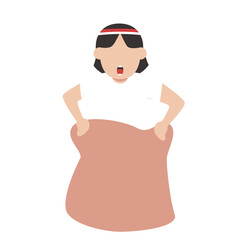 Girl Sack Race Competition