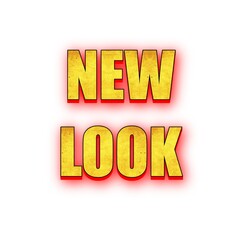 3D New look text poster 