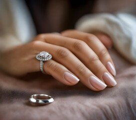 wedding rings on the hand