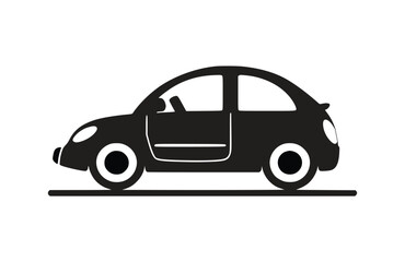 Flat Automobile icon symbol vector Illustration.