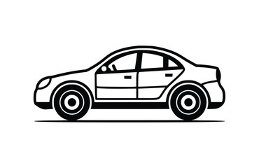 Fototapeta premium Flat Automobile icon symbol vector Illustration.