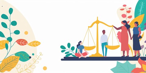 Gender equality concept