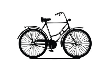 Fototapeta premium Flat Bicycle icon symbol vector Illustration.