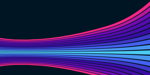 Abstract background of rainbow groovy Wavy Line design in 1970s Hippie Retro style. Vector pattern ready to use for cloth, textile, wrap and other.