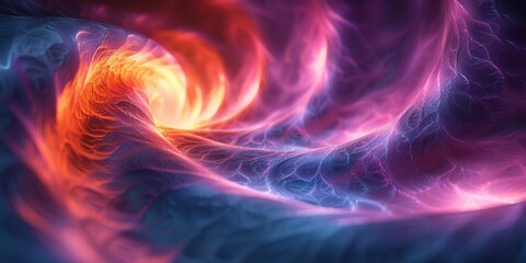 Fototapeta premium Dynamic abstract swirls of light and fire create futuristic fantasy backdrop.