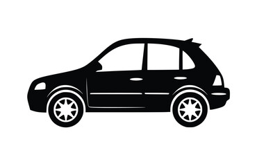 Fototapeta premium Flat Car icon symbol vector Illustration.