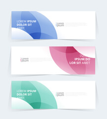 Geometric banner design with Vector presentation template.