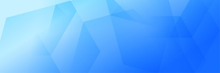 Abstract Blue Geometric banner design background.