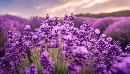Obraz premium Cinematic Lavender: Macro Beauty with Shallow Depth of Field