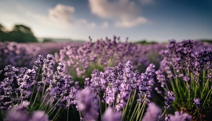 Obraz premium Cinematic Lavender: Macro Beauty with Shallow Depth of Field