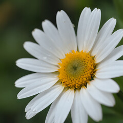 Fototapeta premium a white daisy with yellow centers