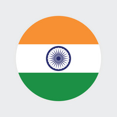 National Flag of India. India Flag. India Round flag.  © SHOBU MIAH