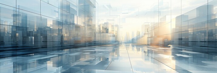 Cityscape With Reflective Buildings