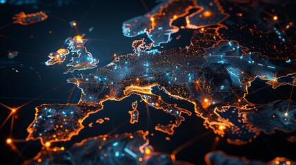 A map of a country highlighting areas where neural tech has been implemented in governing processes showing 