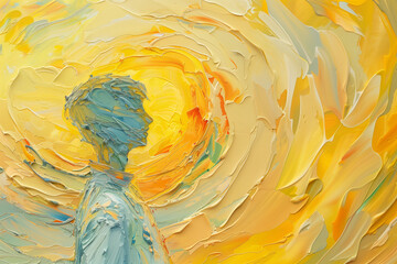 abstract watercolor painting, mental disorder