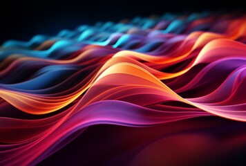 Dynamic Swirling Waves Abstract Art