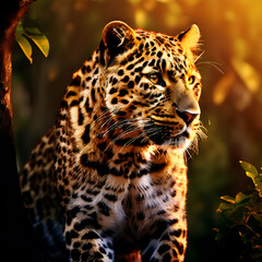 Fototapeta premium close up of leopard