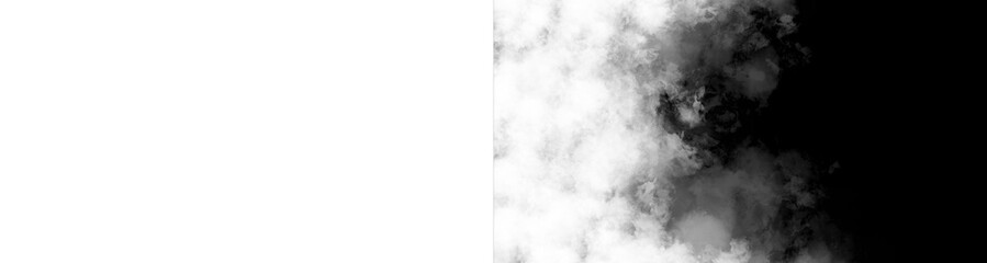 fog, smoke, translucent element for decoration. moving sideways white clouds, haze, on a transparent and black background