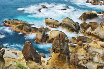 台湾の奇岩　和平島公園