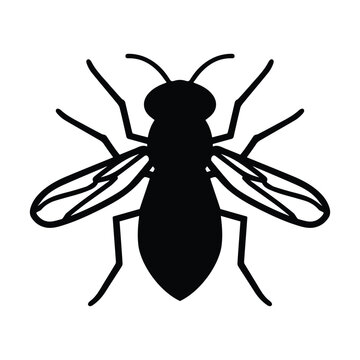 recommend clip art: Fly insect vector silhouette