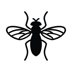 Fly insect vector icon