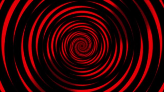 red spiral background, A chaotic circle-shaped line and a maze. Discounts rotating in a circle shape spiral