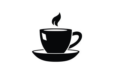 Obraz premium Coffee icon flat vector illustration.