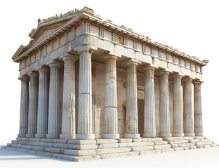 Obraz premium architecture building rome pantheon column isolated on white