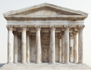 Naklejka premium architecture building rome pantheon column isolated on white